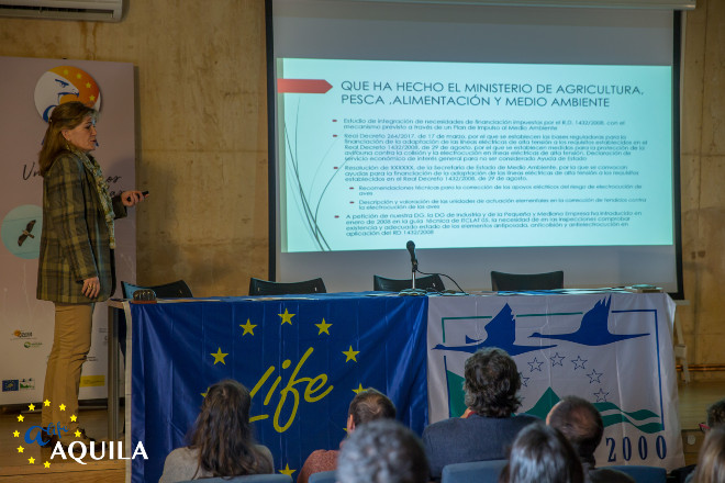 María Ángeles Soria, del MAPAMA, durante la presentación del proyecto. Foto: Alberto Álvarez.