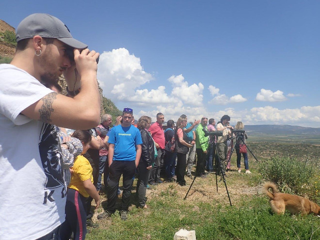 La consejera Elizalde ha participado en la observación de aves.