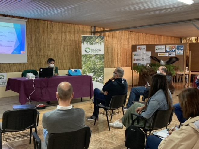 Charla celebrada durante una de las convocatorias del Día del Águila en Mallorca. Foto. FNP.