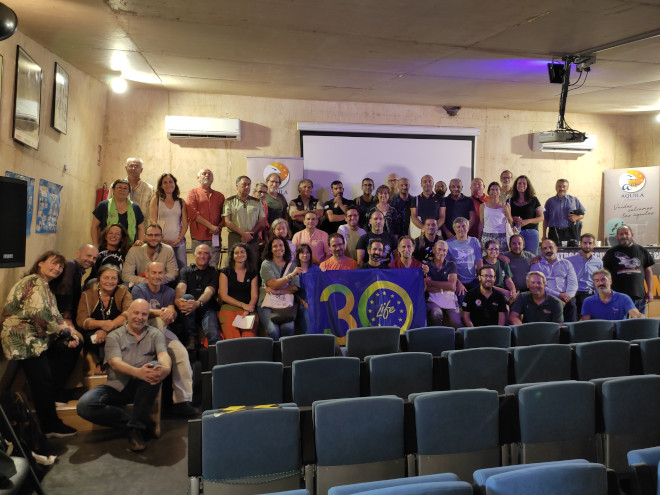  Foto de grupo de miembros de las entidades socias de AQUILA a-LIFE y de colaboradores del proyecto.